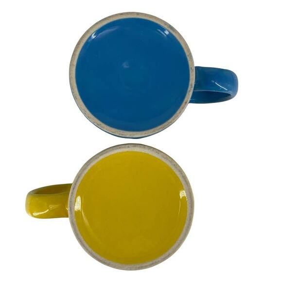 I HEART LV MUGS Blue Yellow Speckle LOVE Ceramic Coffee Tea Cocoa Las Vegas Mug - Picture 2 of 7